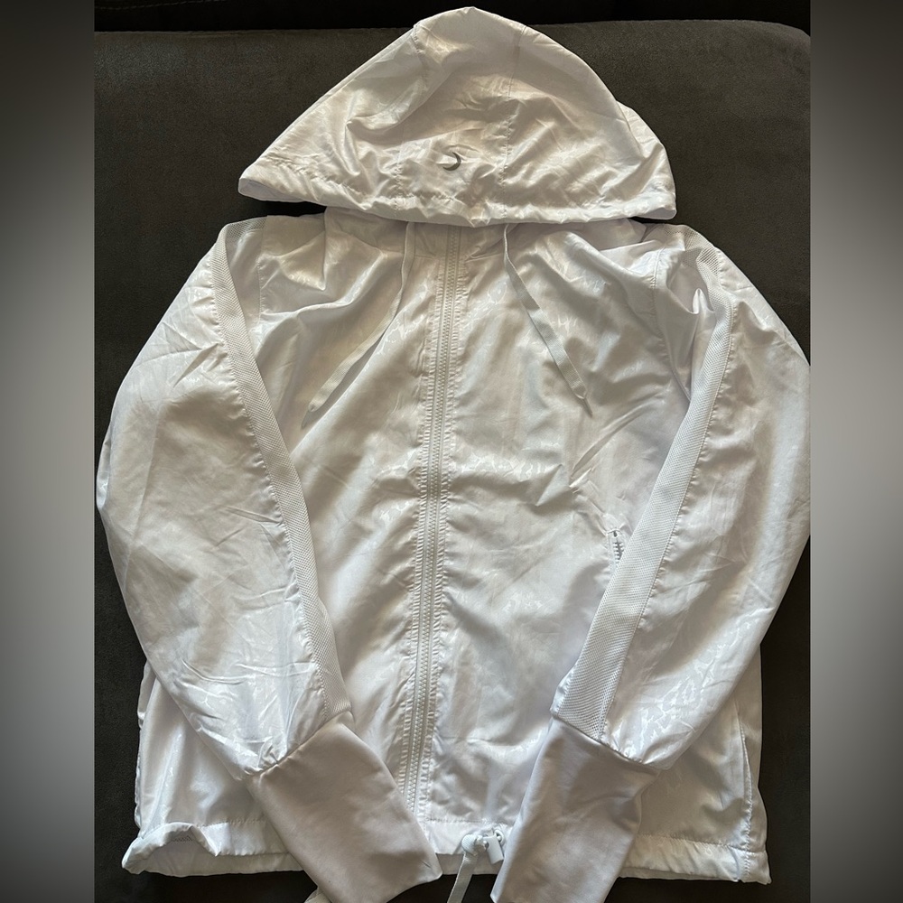 ZYIA Active White Leopard Bomber Jacket